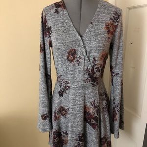 Long Sleeve Grey Dress